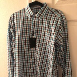 Bugatchi blue Plad shirt